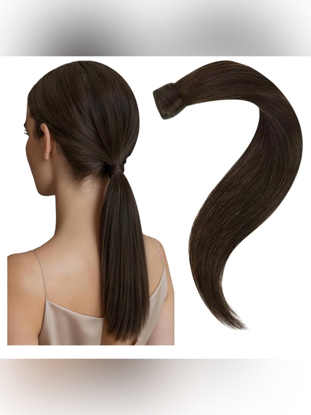 Ponytail hair Extension - Sleek Straight Hair